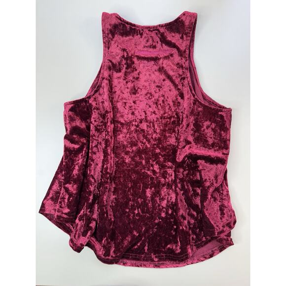 VTG Rue 21 Womens Velvet Flowy Tank M Red Goth Y2K 90s Grunge Boho Beachy Fairy - Picture 2 of 12